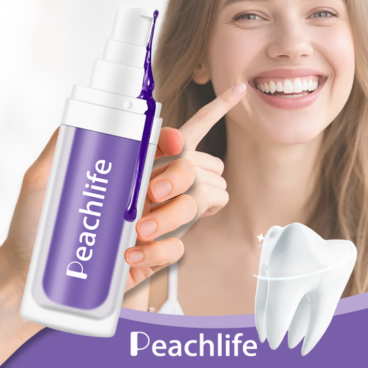 Peachlife Purple Teeth Whitening V34 💜 – Instant Brightening Color Corrector for Whiter Smile ✨